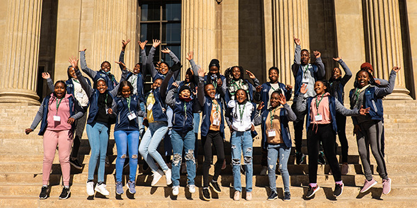 TTP students in front of Great Hall